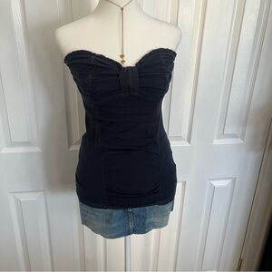 Y2K Abercrombie & Fitch Navy‎ Strapless Top